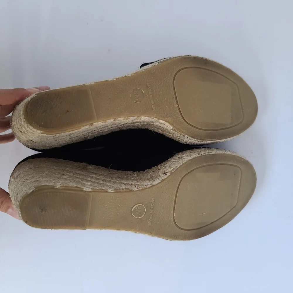 Vince | Sutton Espadrille Wedge Heel Sandal Black